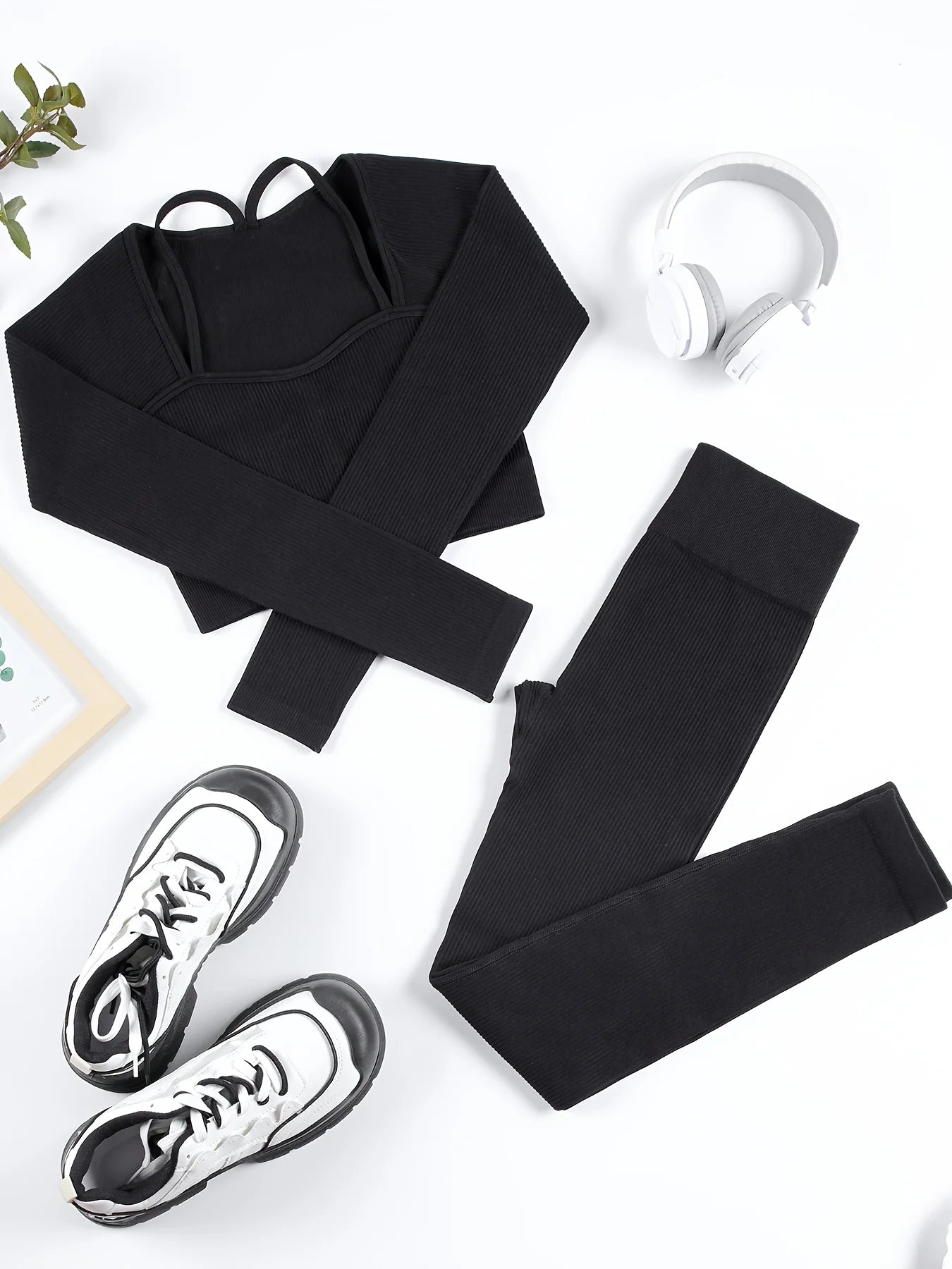 High-Waist Seamless Yoga Ribbed Leggings | OWNLUXE