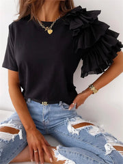 Women's Short Sleeve T-Shirt (White) | OWNLUXE