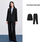 Women's Two Piece Jacket (Beige Pant Suit) | OWNLUXE