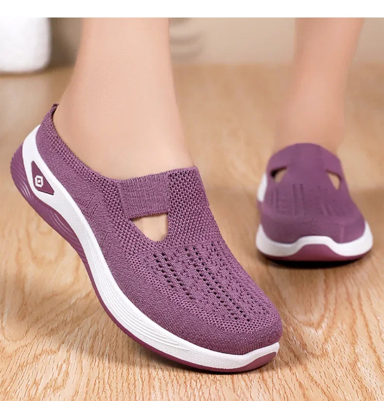 Breathable Mesh Slip‑On Flats – Lightweight Everyday Shoes
