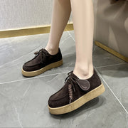 Women's Lace Leather Loafers (Khaki) – Shop at OWNLUXE