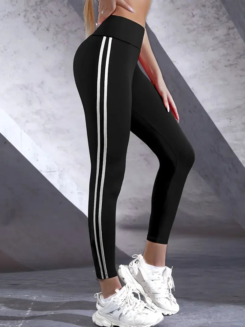 High-Waist Running Sport Elastic Leggings | OWNLUXE