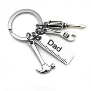 Stainless Steel Dad Keychain Gift with Tool Charms