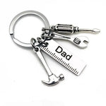 Load image into Gallery viewer, Dad Letters Keychains Creative Hammer Screwdriver Wrench Keyring Handbag Decor Tassel Hanging Pendant Father&#39;s Day Gifts

