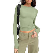 Four Long-Sleeve Slim-Fit Blouse | OWNLUXE