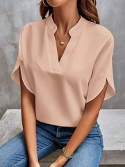 Women's Long Sleeve V-Neck Oversized Top | OWNLUXE