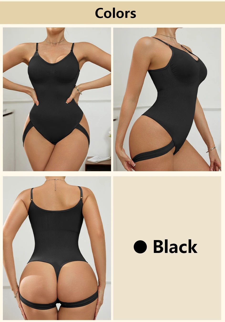 Seamless Butt Lifter Thong Bodysuit - Tummy Control Shapewear