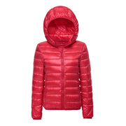 Women Hooded Short Puffer Jackets Arrivals 90 White Duck | OWNLUXE