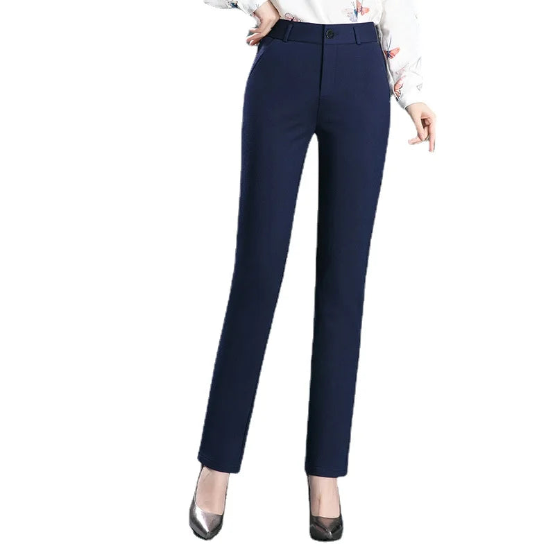 Stretch High Waist Trousers – Fashion Casual Slacks