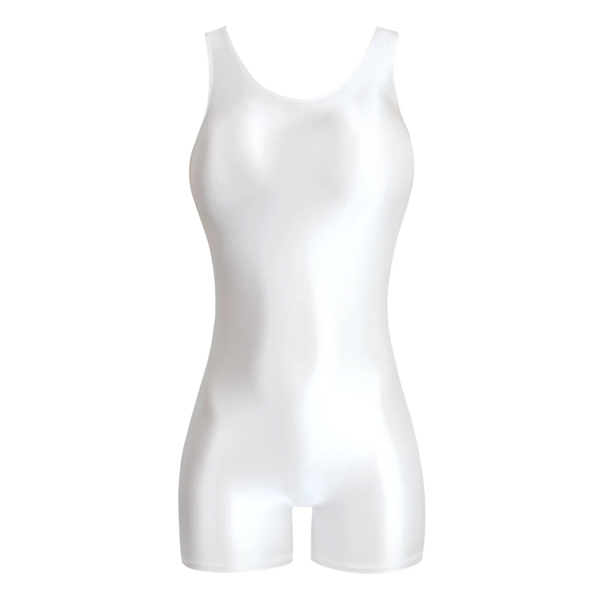 Metallic Satin Romper – Glossy Curve-Hugging One-Piece | OWNLUXE