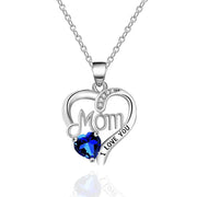 Sterling Silver Heart Pendant Necklace | Zircon Gem Choker | OWNLUXE