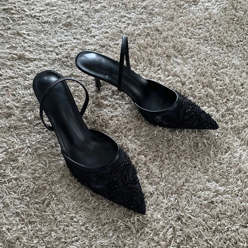 Women's Pointed Toe Mesh Heels – Shop at OWNLUXE