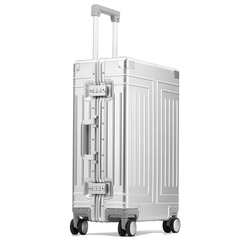 Aluminum Rolling Luggage with 360° Spinner Wheels