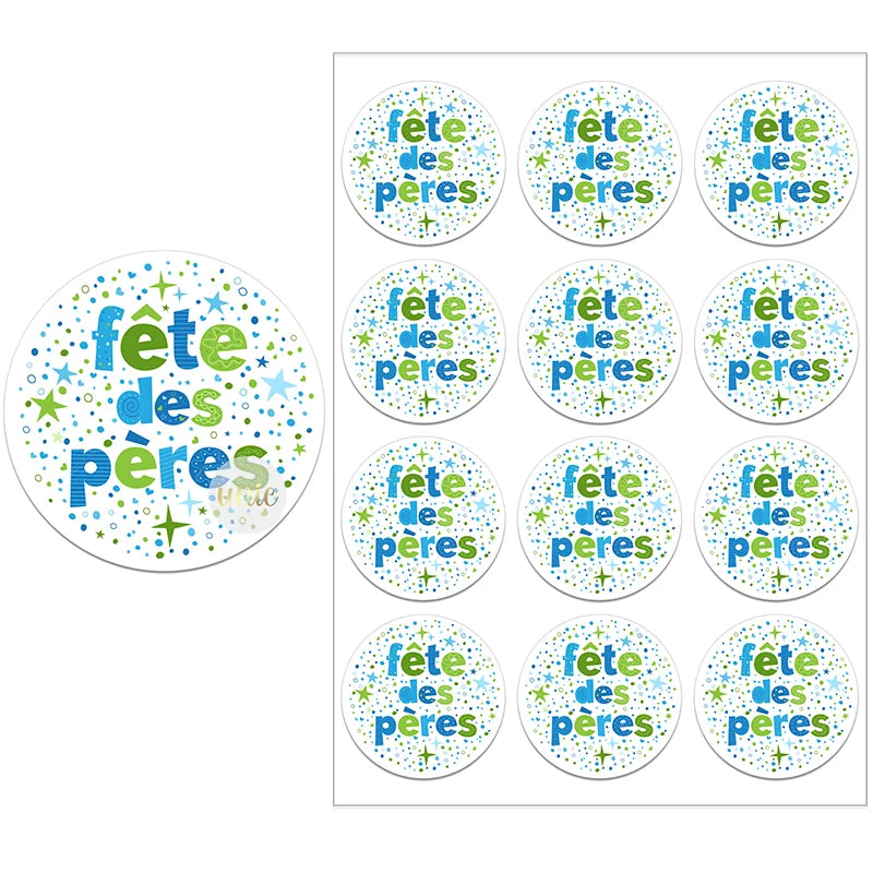 Happy Father's Day Decor Sticker Labels Bonne Fête Des | OWNLUXE