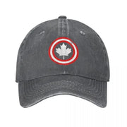 Canada Leaf Vintage Baseball Cap — Distressed Denim Sun Hat | OWNLUXE