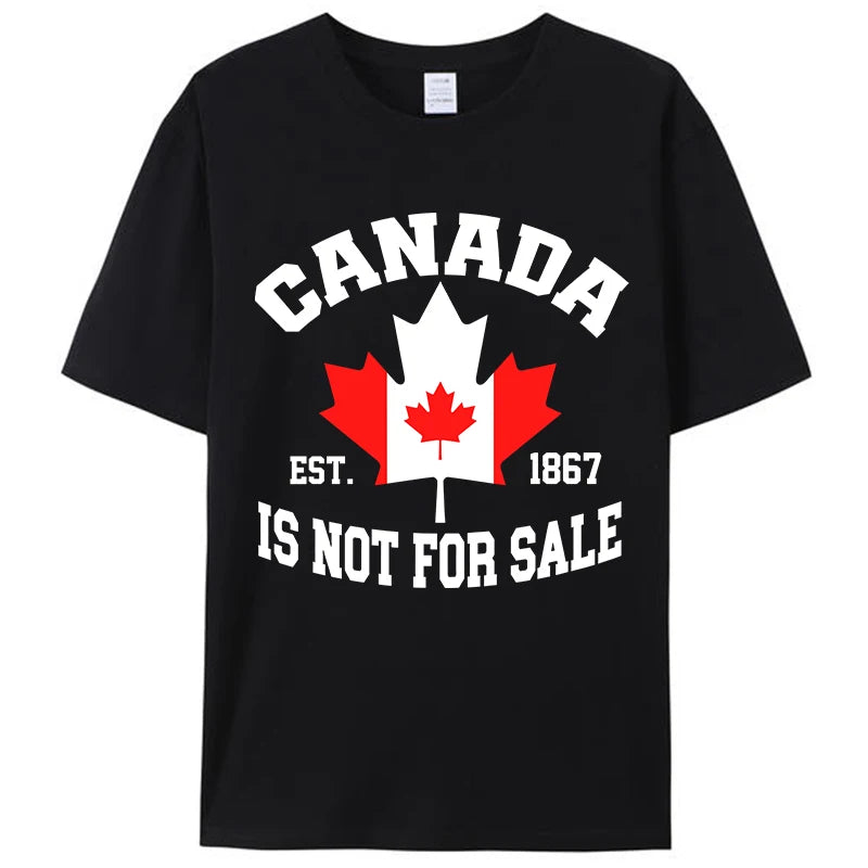 Canada Is Not For Sale Cotton T-Shirt – Unisex Patriotic Tee