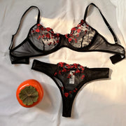 Push-Up Embroidered Lingerie Set | OWNLUXE