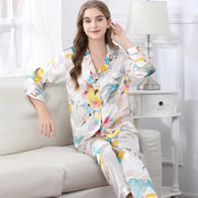 Two-Piece Satin Pajama Set (Pink Purple) – Shop at OWNLUXE