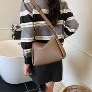 Leftside Small PU Leather Bucket Bag Shoulder Bags Short | OWNLUXE