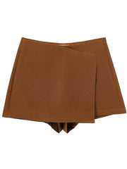 Women's High Waist Vintage Shorts (Orange) | OWNLUXE