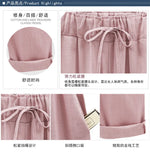 Load image into Gallery viewer, Cotton Linen Pants - Elastic Waist Ankle Length Casual Trousers
