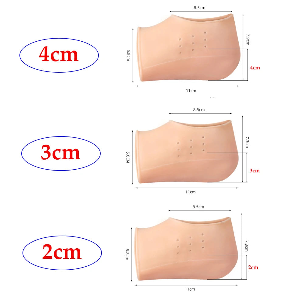 Height Increasing Insoles - Silicone Heel Lift Cushion Socks | OWNLUXE