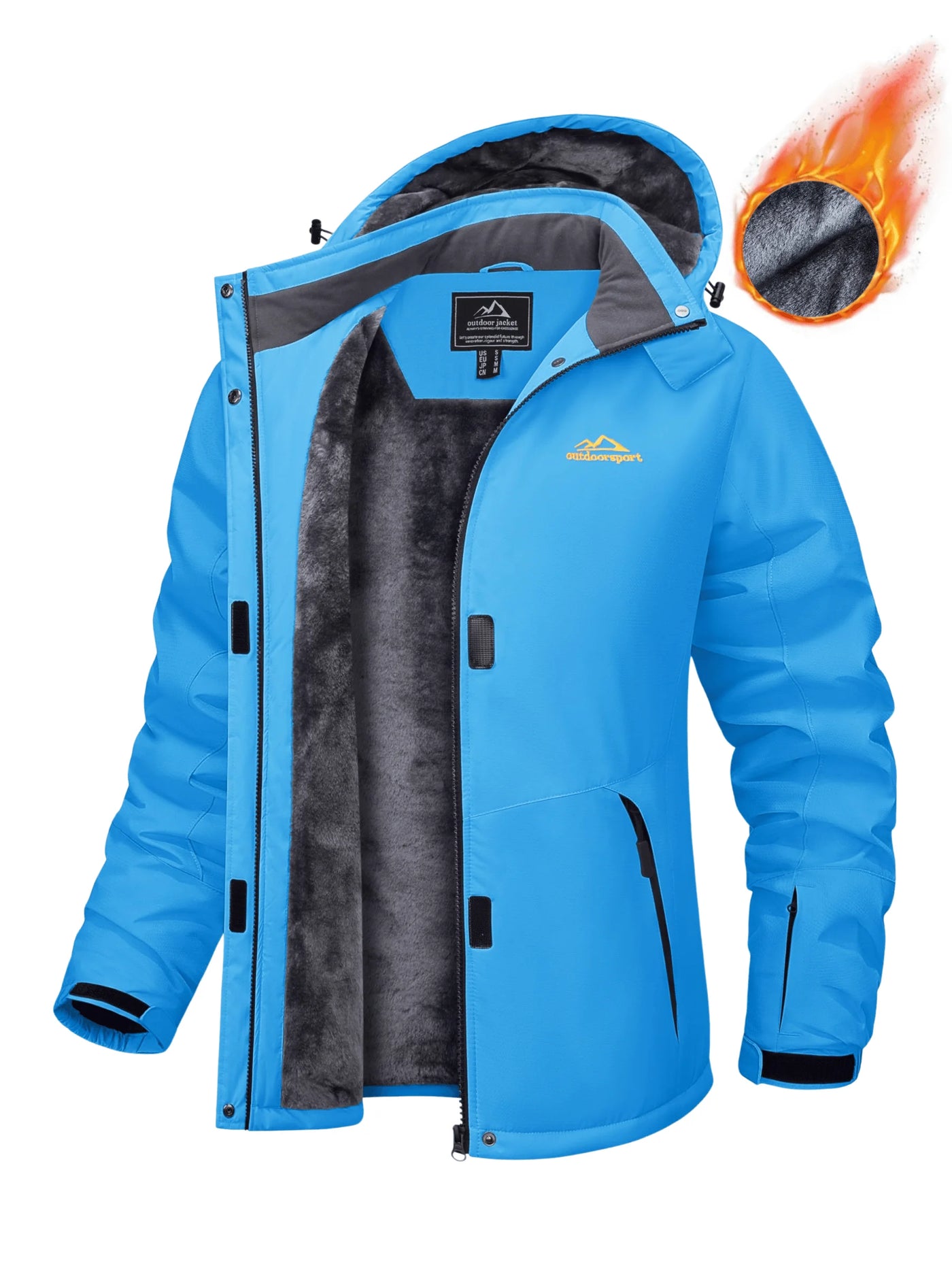 Women’s Fleece-Lined Winter Jacket with Hood