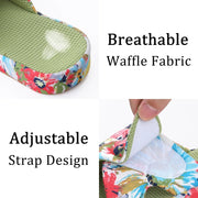 Women’s Waffle Cotton House Slippers with Arch Support