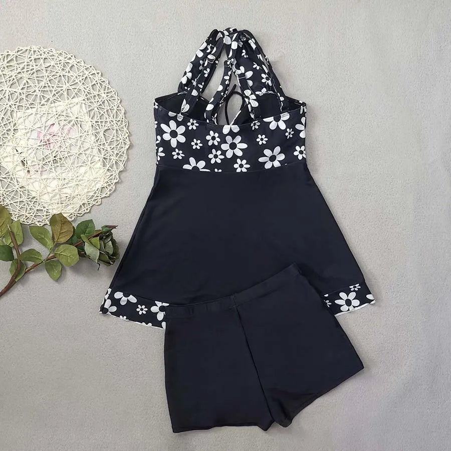 Halter Black Tankini Set | OWNLUXE
