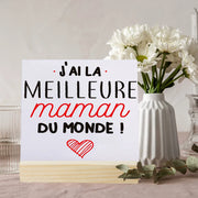 Heartfelt Ceramic Plaque Gift for Mom with Stand