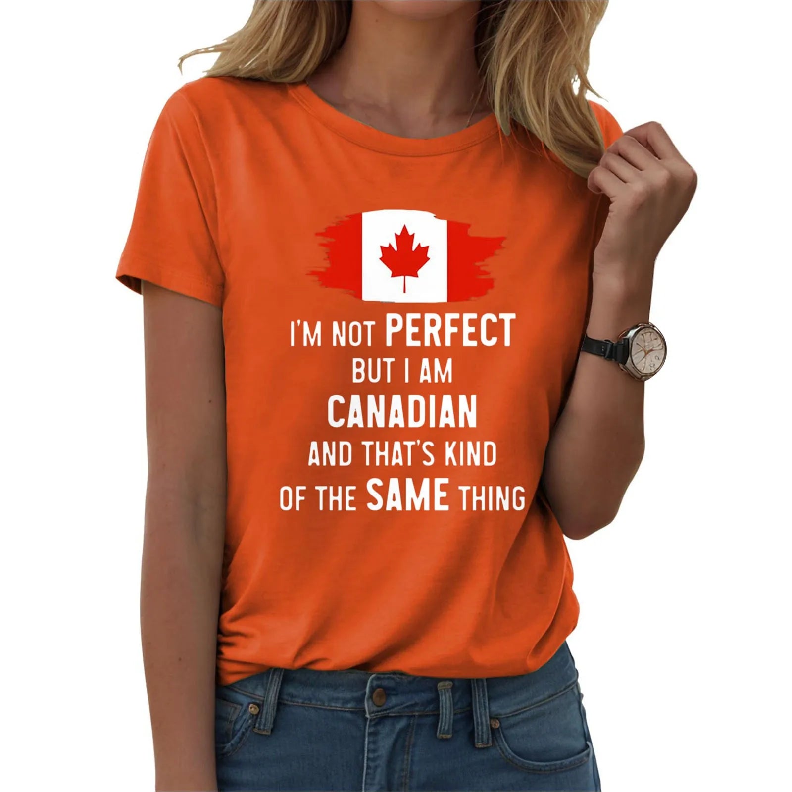 Fierce & Free: Women’s Canadian Pride T-Shirt / Féroce et Libre : T-shirt Fierté canadienne pour femme
