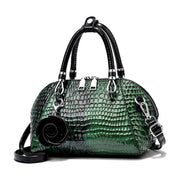 Yellow Crocodile Pattern Tote Bag - Small Shell Messenger