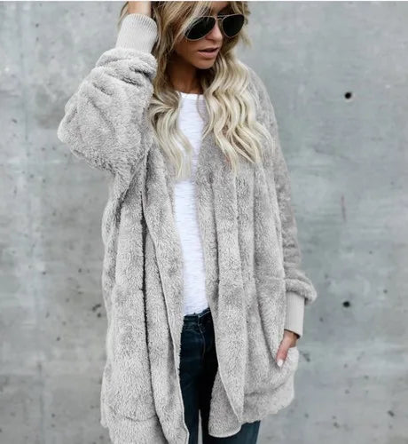Double Fleece Hooded Cardigan – Thick, Slim & Cozy Layers