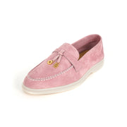 Women's Round Toe Leather Retro Loafers (Blue Grey) – Shop at OWNLUXE