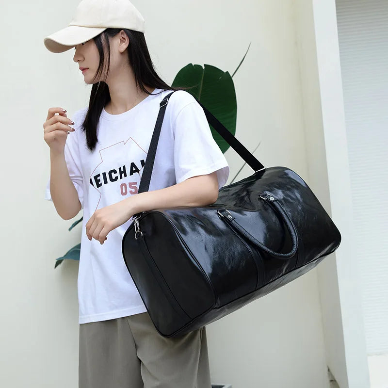 PU Leather Travel Duffle Bag | Sac de Voyage en Cuir PU