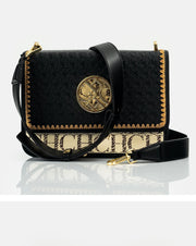 Letter Embossed Shoulder Bag - Luxury Party Handbag