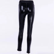 Faux Leather Butt-Lifting High-Waist Running Leggings | OWNLUXE