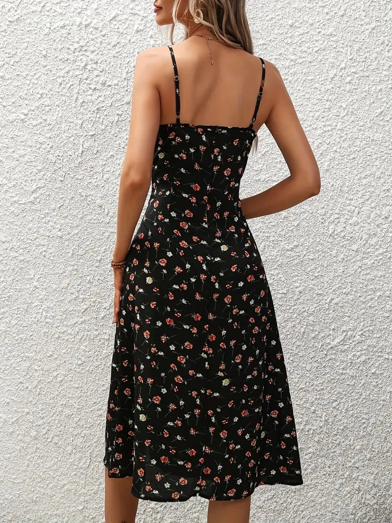 Floral Print Spaghetti Accessory | OWNLUXE