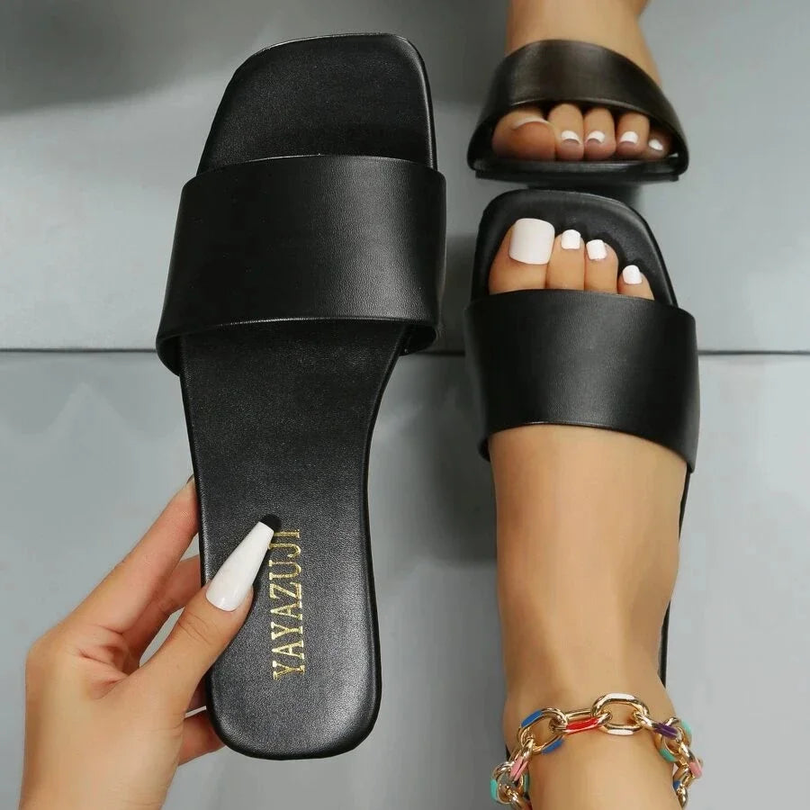 Women’s Platform Slide Slippers – Cushioned Outdoor Comfort