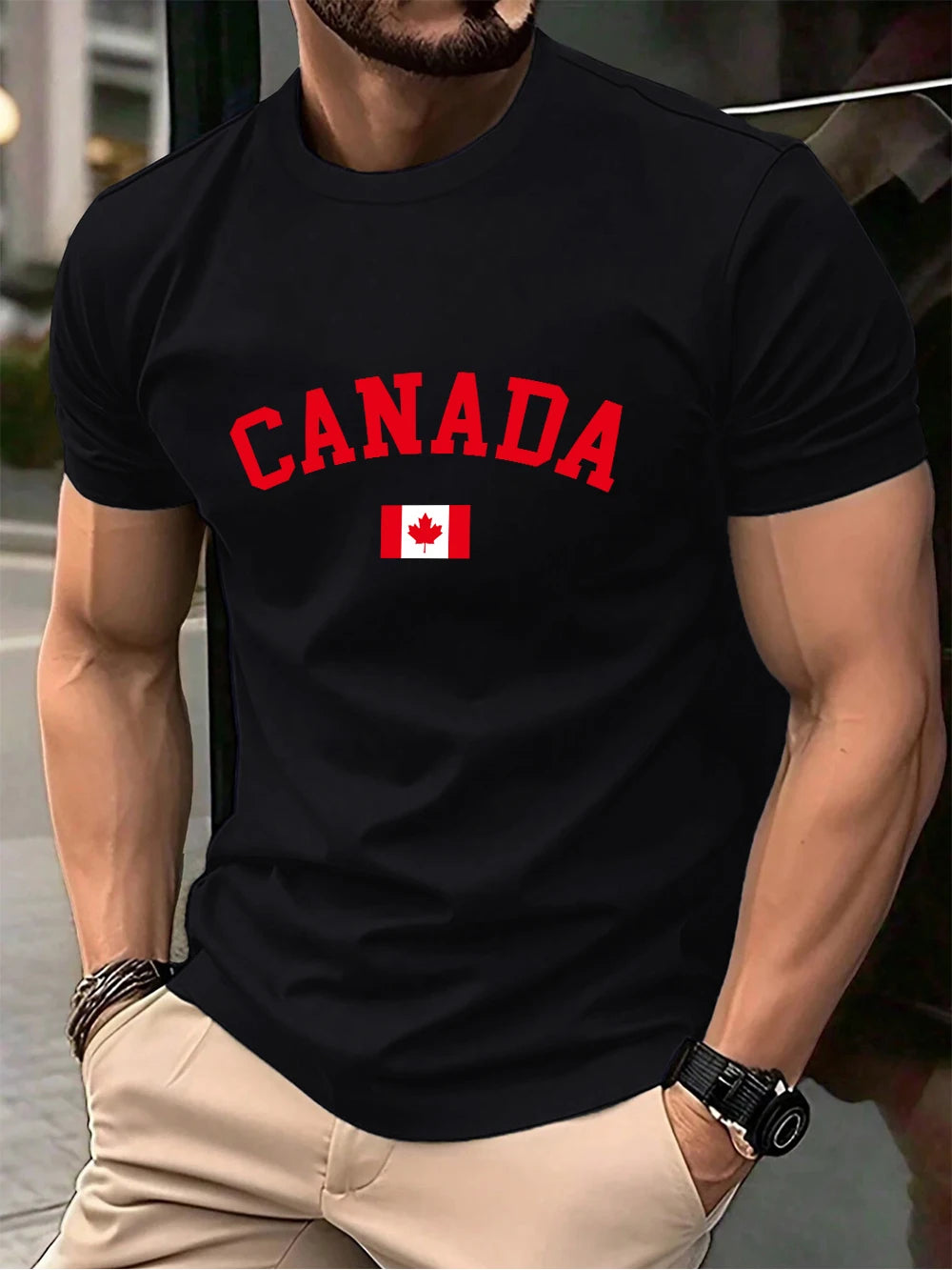 Canada Flag Cotton T-Shirt - Soft Oversized Fit for Men & Women