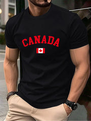Canada Flag Cotton T-Shirt - Soft Oversized Fit for Men & Women