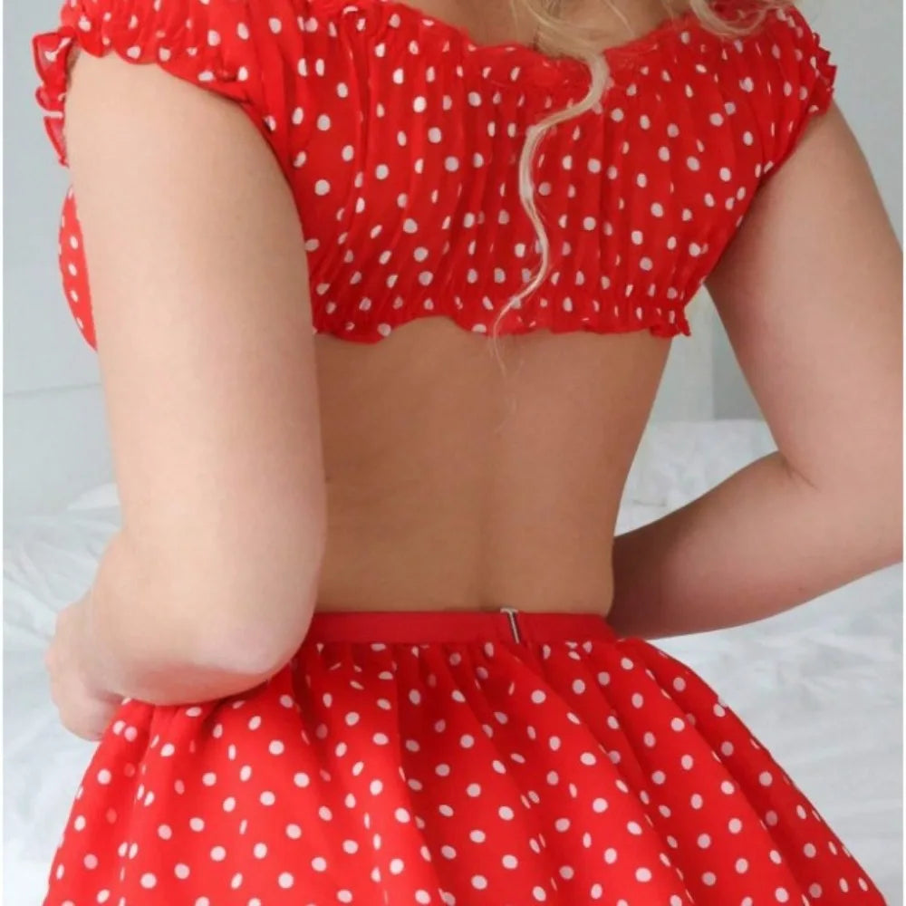 Printed One-Piece Bra & Brief Set Wire-Free and Lightweight