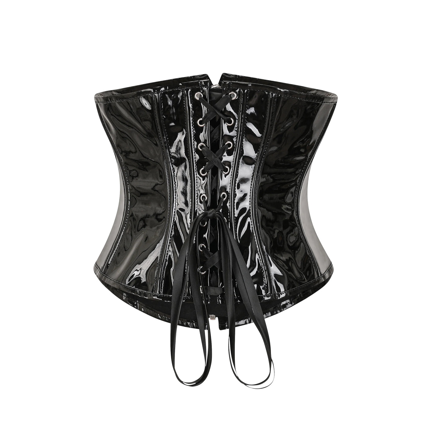 Underbust Extended-Size Shiny Faux Leather Waist Trainer | OWNLUXE