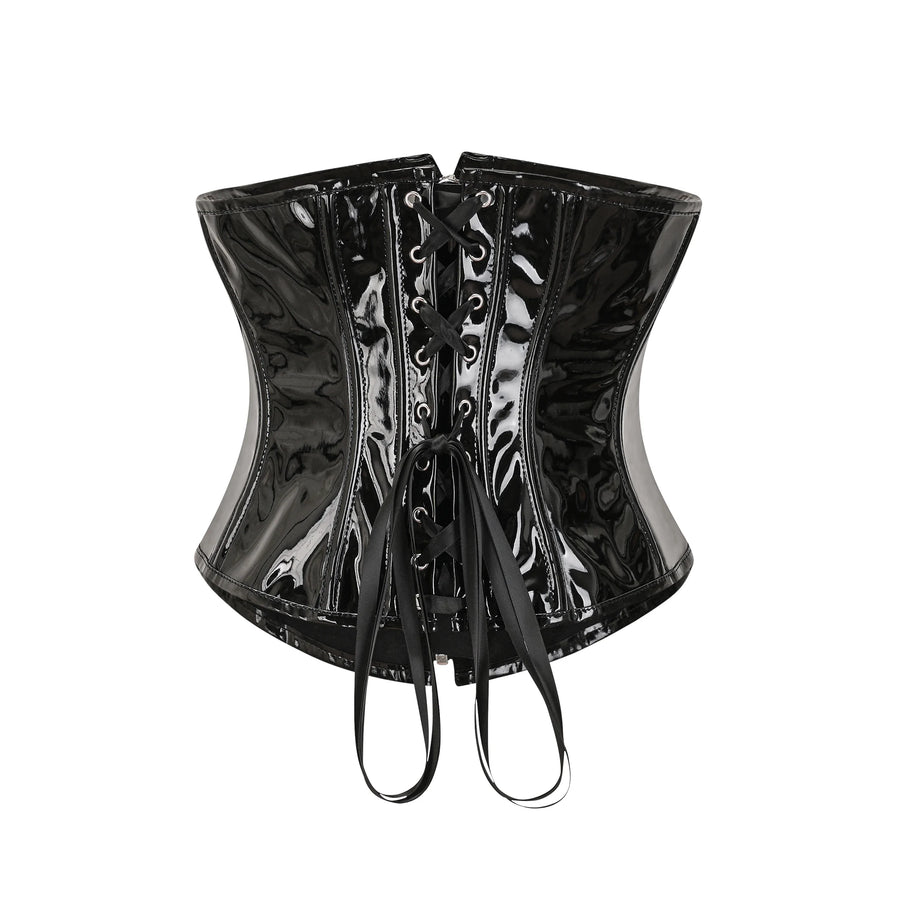Plus-Size Faux Leather Waist Cincher Trainer | OWNLUXE