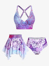 Women's Plus-Size Three-Piece Padded Bikini Set | OWNLUXE