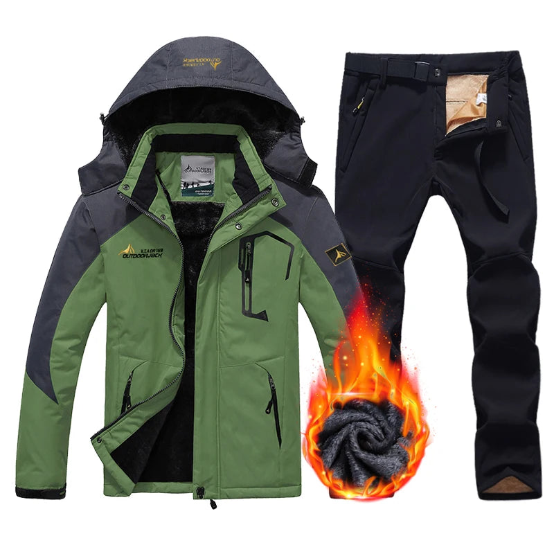 Winter Ski Suit Men Snowboard Fleece Jacket Pants | OWNLUXE