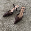 Women's Pointed Toe Mesh Heels | OWNLUXE