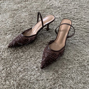 Women's Pointed Toe Mesh Heels – Shop at OWNLUXE