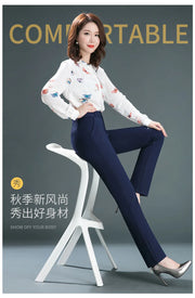 Stretch High Waist Trousers – Fashion Casual Slacks