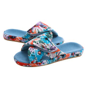 Women’s Waffle Cotton House Slippers with Arch Support